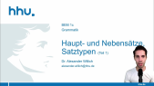 thumbnail of medium Grammatik 12: Haupt- und Nebensätze, Satztypen (Teil 1)