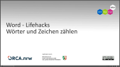 thumbnail of medium Word: Lifehacks - Wörter zählen