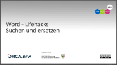 thumbnail of medium Word: Lifehacks - Suchen und ersetzen