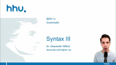 thumbnail of medium Grammatik 11: Syntax III
