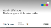 thumbnail of medium Word: Lifehacks - Abkürzungen mit Autokorrektur