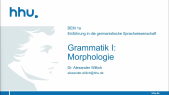 thumbnail of medium Vorlesung 05: Grammatik I